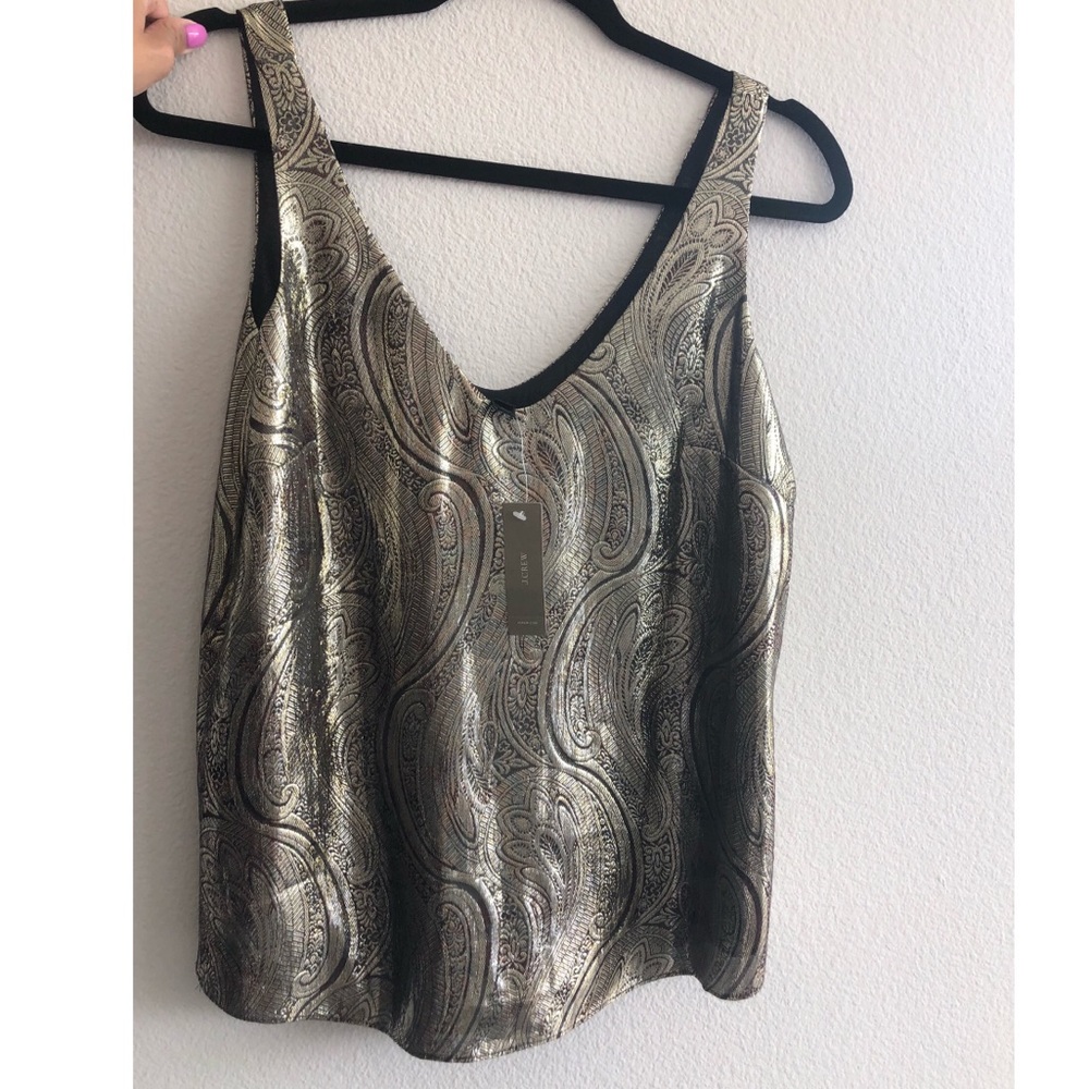 J.Crew Gold Cate Cami Blouse